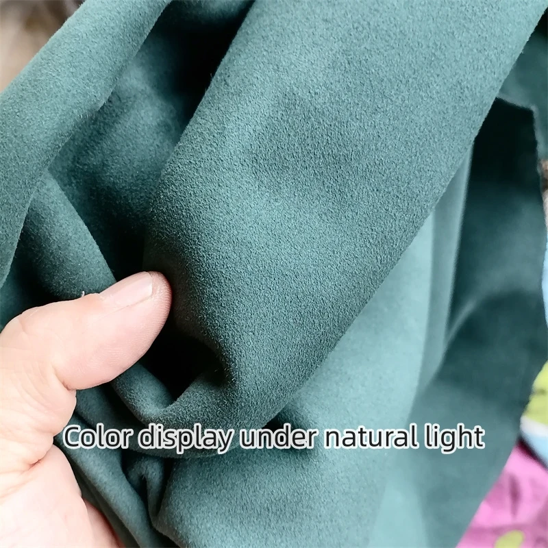 두꺼운 잉크 그린 안티 캐시미어, 1mm 첫 번째 레이어 가죽 진짜 가죽 원단. 의류 안감 DIY 신발. 전체 양가죽