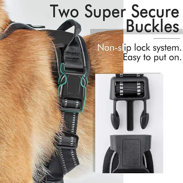 Dog Harness for Dogs No Pull Chest Harness Dog Traction Medium Dog Vest Adjustable Padded Vest Breathable with Reflective Tape 5