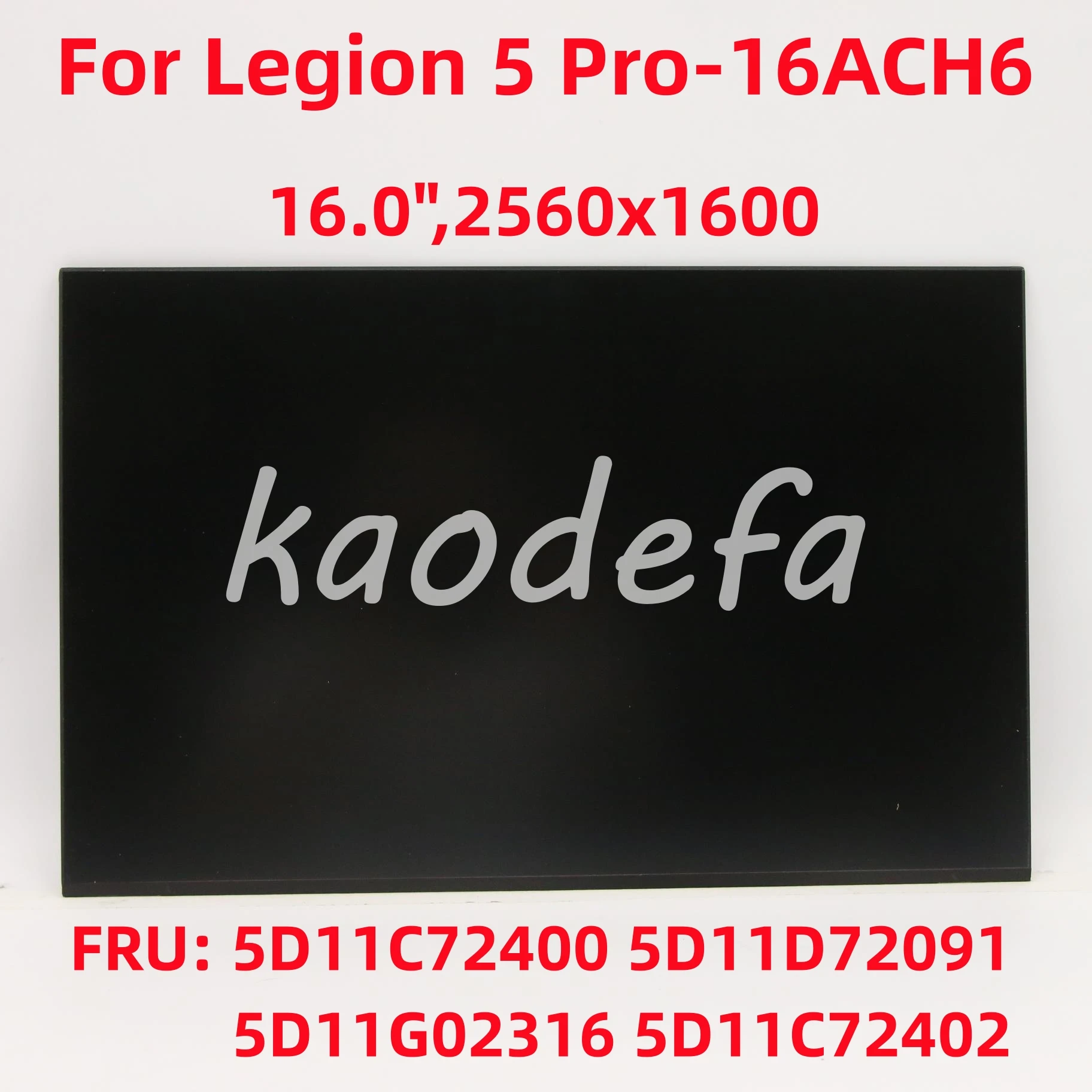 Per Lenovo Legion 5 Pro-16Ach6 Schermo Lcd 16.0 ", Wqxga, Non Touch,2560X1600 Fru: Muslimexmuslimatexmuslimah