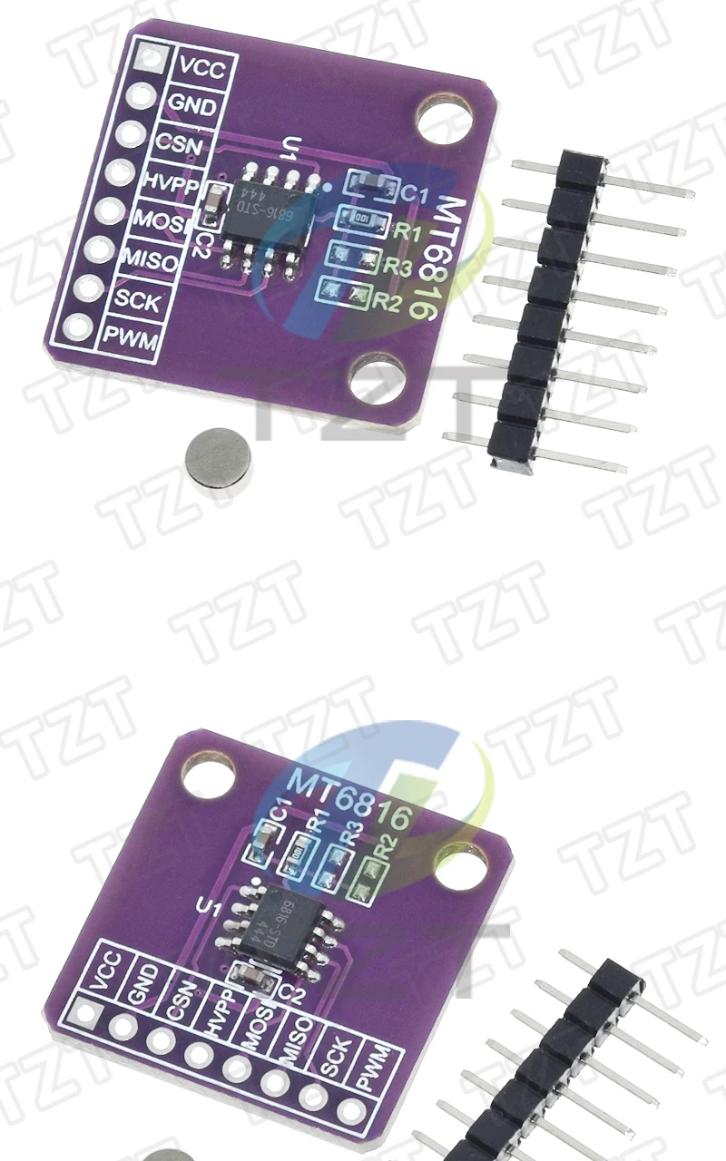 1/3PCS MT6816 High-speed Und Hochpräzise Magnetische Encoder Magnetische Induktion Winkel Messung Sensor Modul – Detail 6