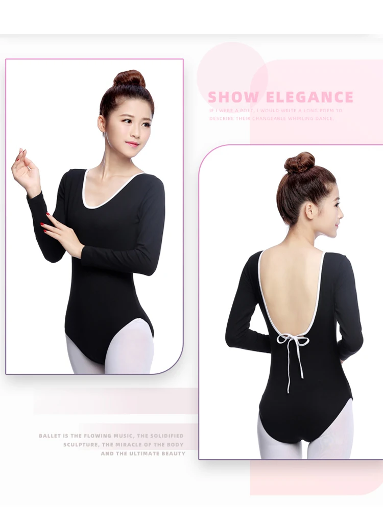 

Ballet Training Suit Ballet Dance Body Suit Value Velvet Long Sleeved Velvet Gymnastics Suit One Piece Dance Suit
