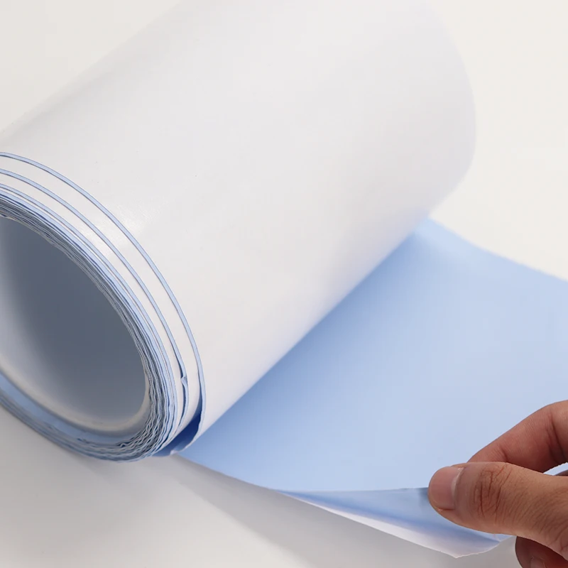 Adhesive Sil-Pad Fiberglass Coated 0.3mm*300mm*1m Thermal Silicone Sheet For Heat Sink IGBT MOS Transistor
