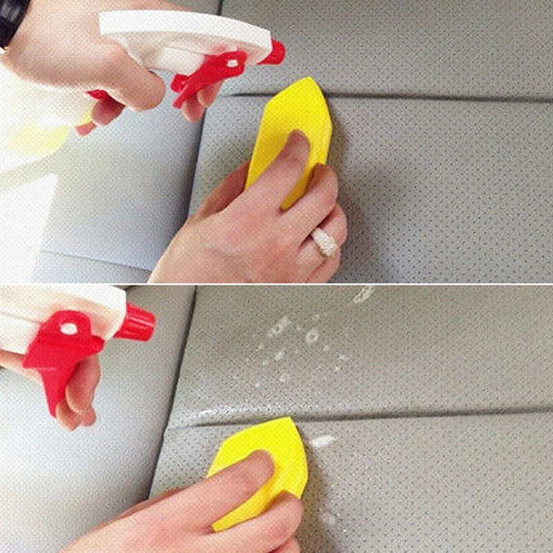 자동차 가죽 시트 케어 디테일링 클린 나노 브러시 더스터 스폰지 패드, 1 개