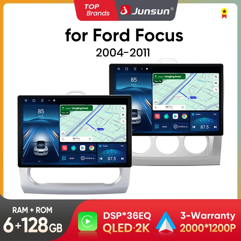 Junsun X7 Series 11.5“ Wireless CarPlay Android Auto Car Radio for ford focus 2 3 Mk2 Mk3 2004-2011 Multimedia autoradio