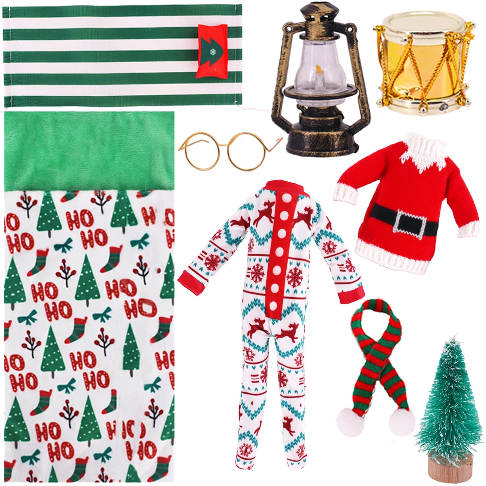 Christmas Doll Accessories Set For Babi 30 CM Doll Clothes Dress For elf Doll Toys Girls Christmas Gift