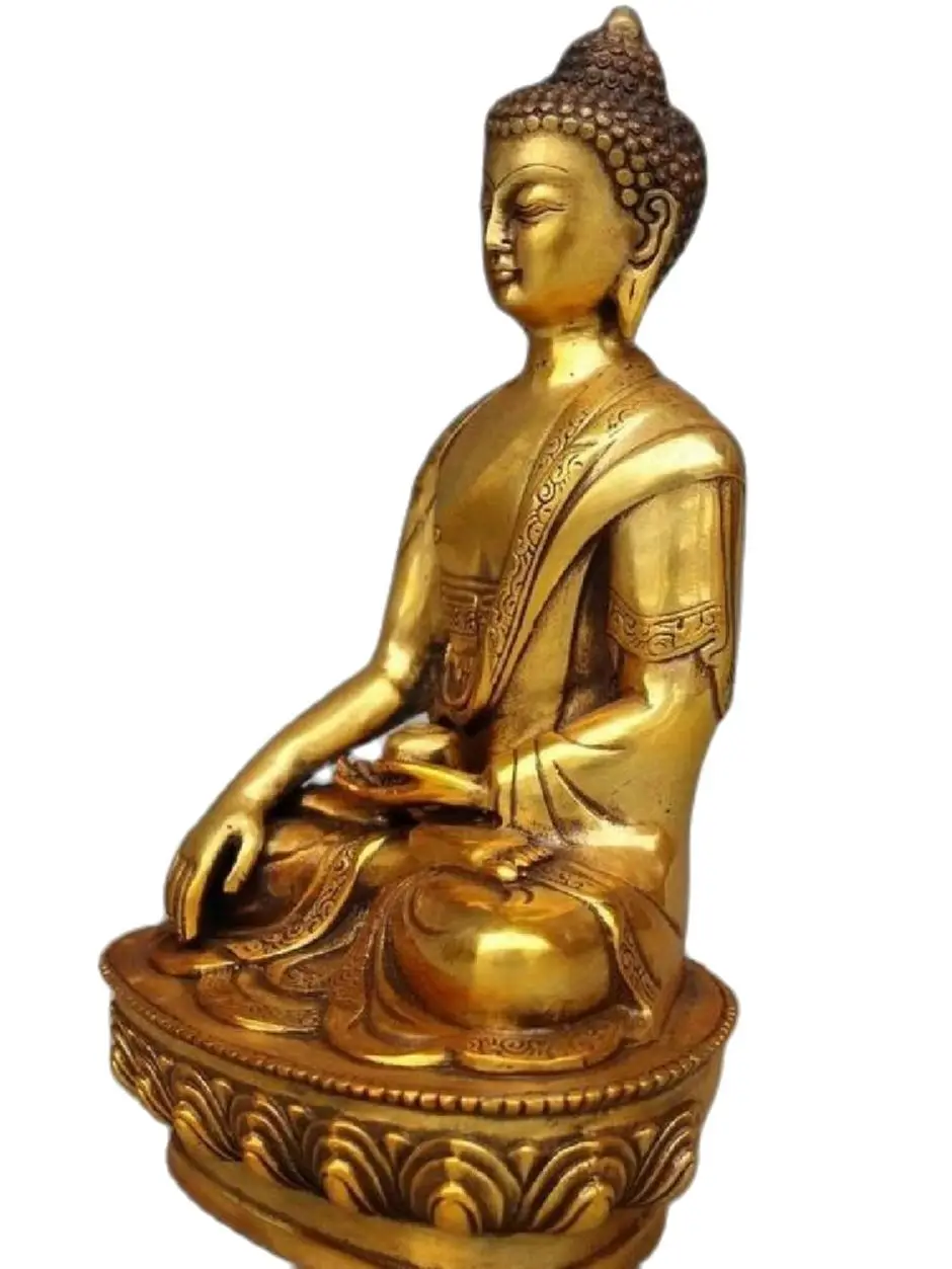 

China Buddhism Temple Copper Bronze Amitabha Rulai Sakyamuni Buddha God Statue