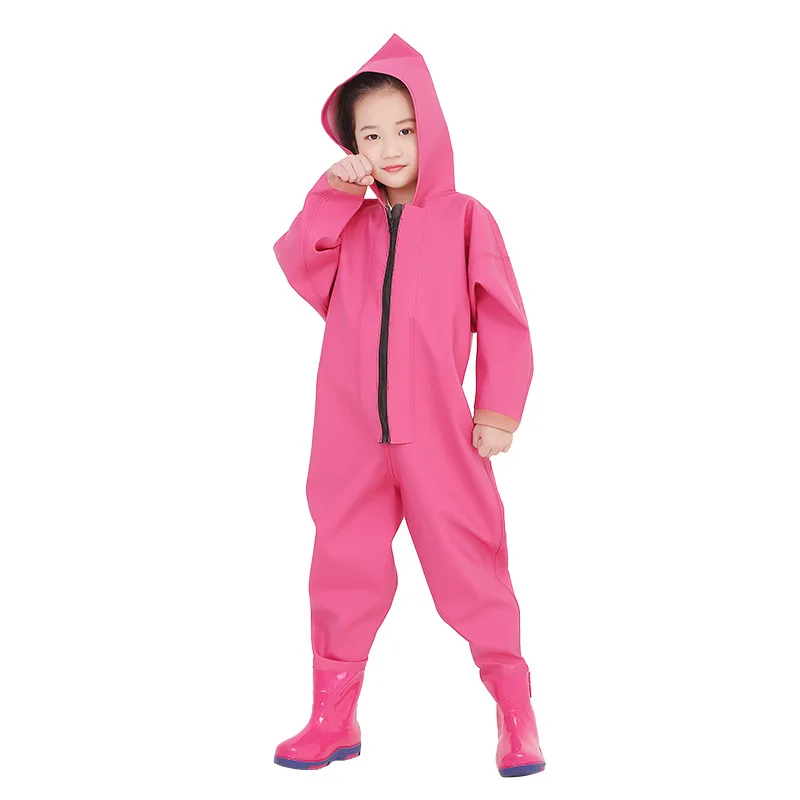 Children Fishing Wader Kids Pant With Rain Boots Child Playing Sand Pants Water Sports Trousers Garden Beach Playing Jumpsuit