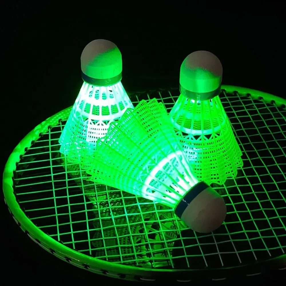 

Light-up LED Badminton Glowing Lighting Balls Lighting Shuttlecocks Lightweight Nylon Luminous Badminton Balls Outdoor Game
