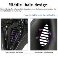 Siège de vélo universel, vélo de montagne/route confortable avec fonction d’absorption des chocs siège de haute qualité, cuir PU imperméable pour les voyages à vélo 2