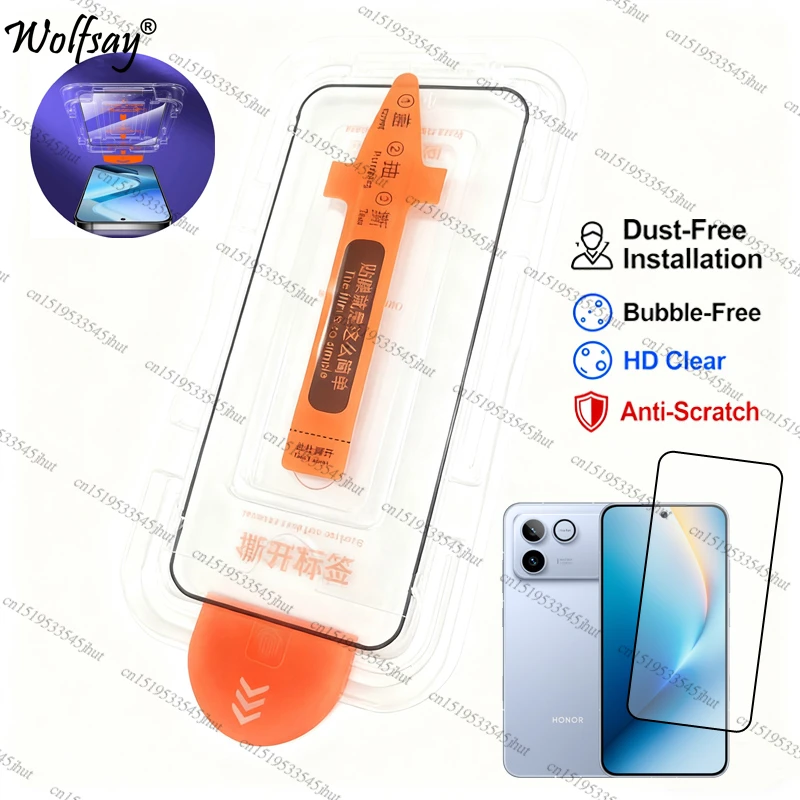 Premium Full Cover Tempered Glass Screen Protector - Dust-Free, 6.83-inch