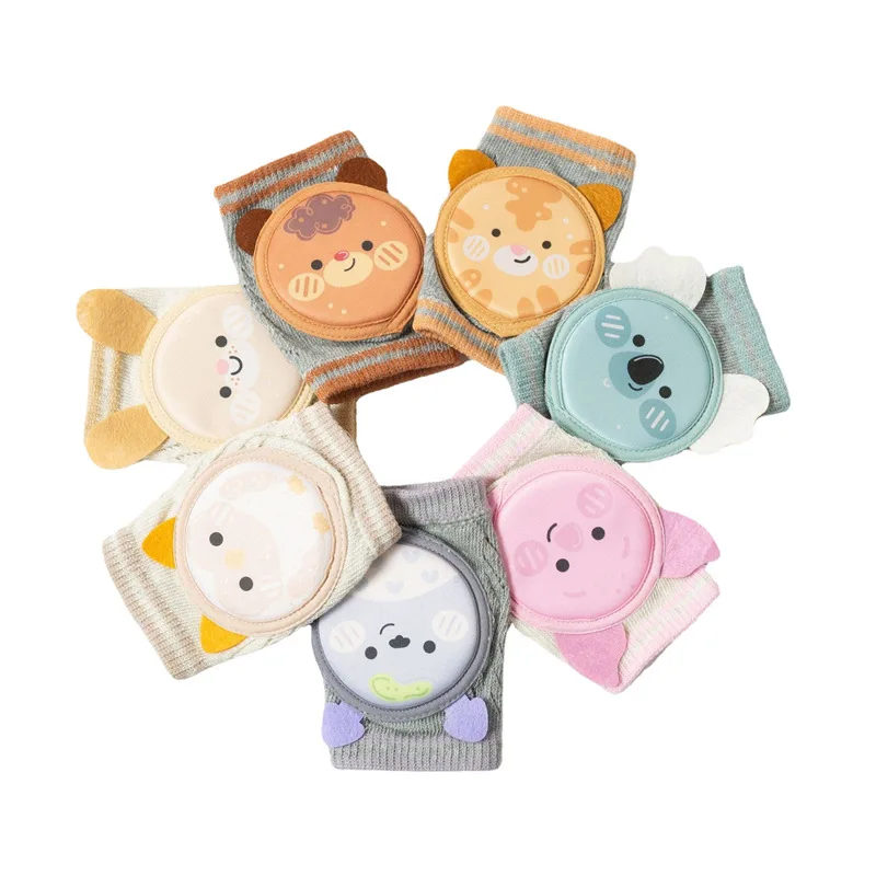 

Летние дышащие наколенники с мультяшными милыми животными, новинка 2024, тонкие Нескользящие наколенники для мальчиков и девочек, наколенники для ползания