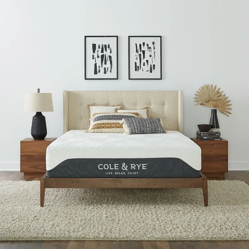 

Cole & Rye Spirit 12-дюймовый Гибридный матрас средней твердости из пены с эффектом памяти и пружинного материала, Королевский (доступны различные размеры)