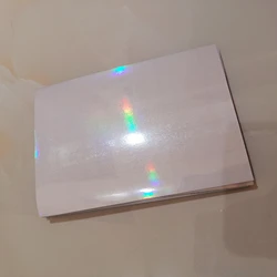 Transparen Plain 50 Sheets/ Bag Holographic Matched Adhesive Film Backside 150 X 105MM Cold Laminating On Photo DIY Package Card