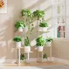 Indoor Plant Stand with Grow Light 2 Pack Metal 5 Tier Corner Plant Shelf Sturdy Easy Assembly Multi-functional Display Rack 3