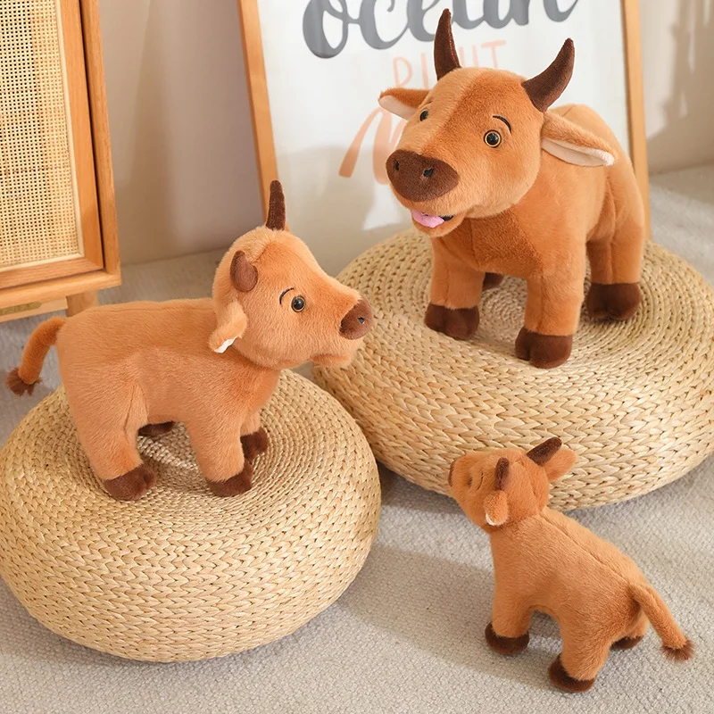 25-60cm Kawaii Cattle Animals Plush Toys Early Childhood