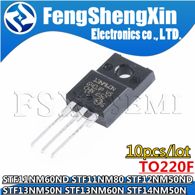 10pcs/lot Stf13nm60n F13nm60n 13nm60n N-channel 600v Power Mosfet To ...