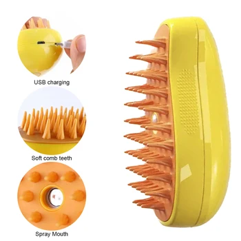 Electric Cat Grooming Brush with Water Spray 1
