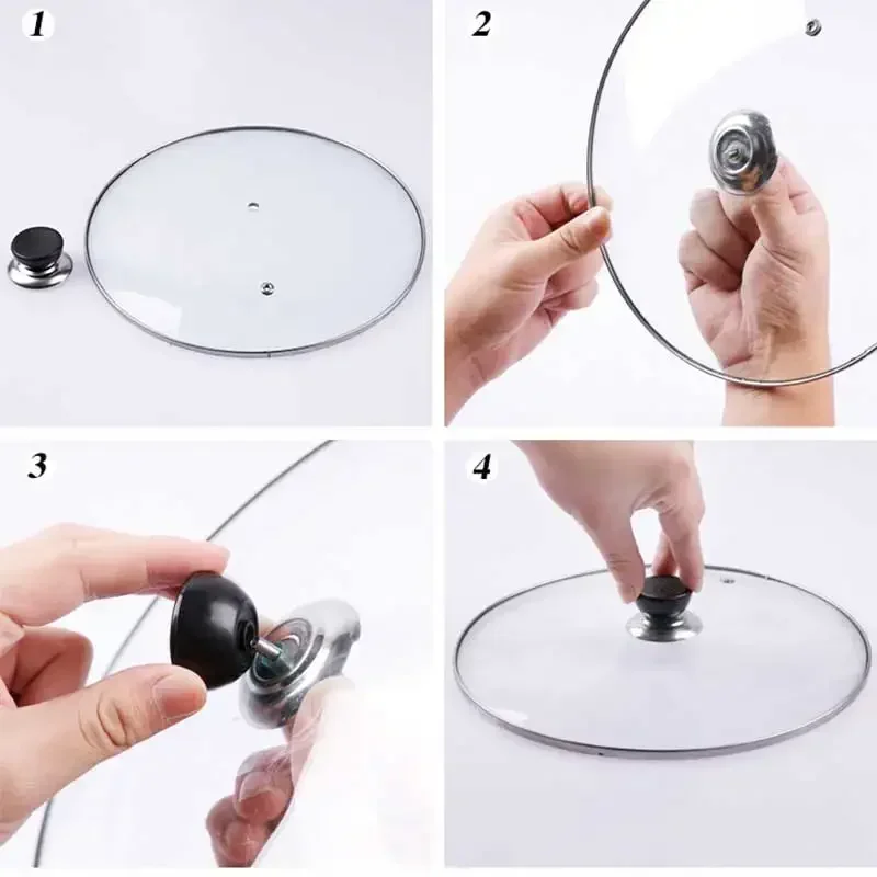 Universal Pot Lid Knobs Handle Replacement Pot Pan Lid Hand Grip Knobs Cover Cookware with Screwdriver Kitchen Accessories Tools pot lid cover pot lid handle pot lid knob