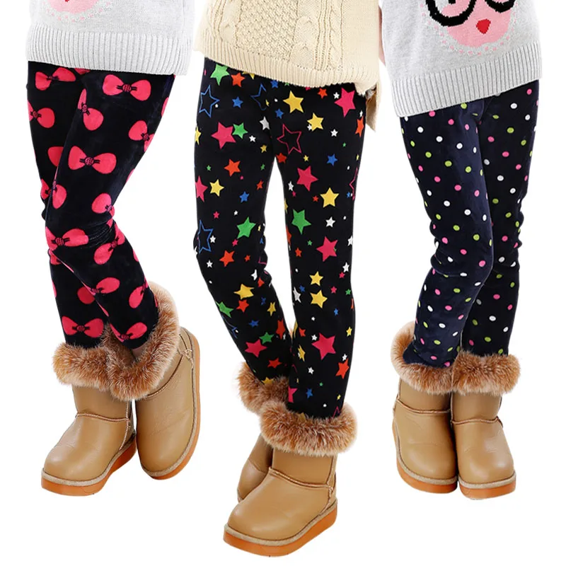 Mallas gruesas y cálidas para niña, Leggings forrados de algodón,  pantalones largos, ropa de invierno, 2020 - AliExpress