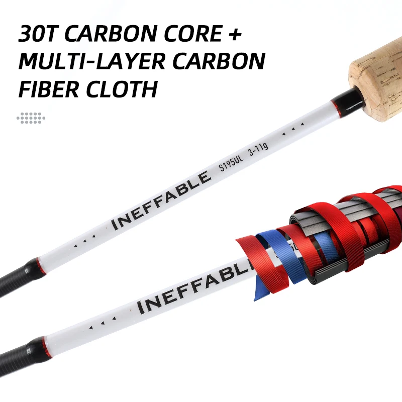 Mifine-ムールドローヘッド超軽量スピニングフィッシングロッド,カーボンファイバールアー,フライジリング,ソリッドチップ,0.3-1.5g,30t Mifine-超軽量スピニングフィッシングロッド,重量0-5g⁄1-7g⁄3-11g 1.8m⁄1.95m⁄2.05m - AliExpress