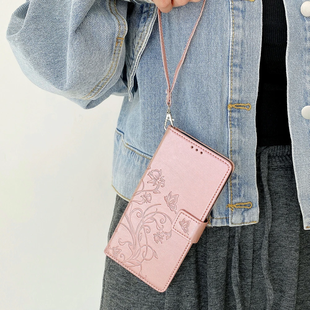 Luxury Leather Wallet Case with Magnetic Buckle