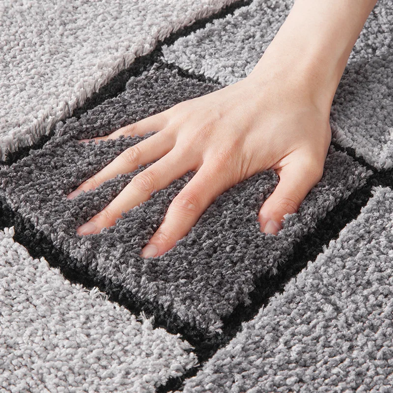 Super Soft Absorbent Fiber Bath Mat Thickened Tufted Bathroom Carpet Non-slip Wear-resistant Bathroom Floor Mat Bath Rug Doormat