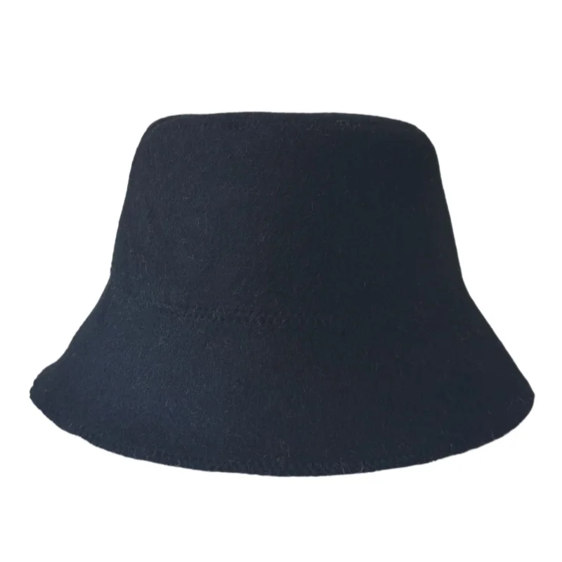 Gray Wool Felt Sauna Bucket Hat