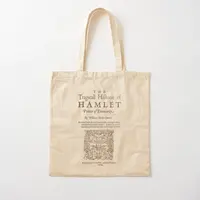 Shakespeare Hamlet 1603 Cotton  Canvas Bag Reusable Foldable Ladies Shopper Designer Grocery Shoulder Bag Fabric Tote Travel 1