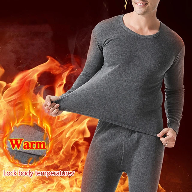 Men Winter Thermal Underwear Warm Clothes Long Johns Set Men
