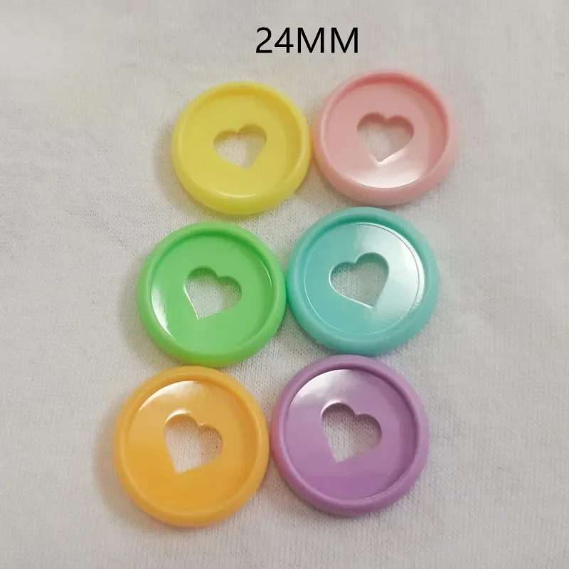 24MM mushroom planning binding disc loose-leaf notebook love pattern binding ring 100PCS office school supplies plastic binding rings