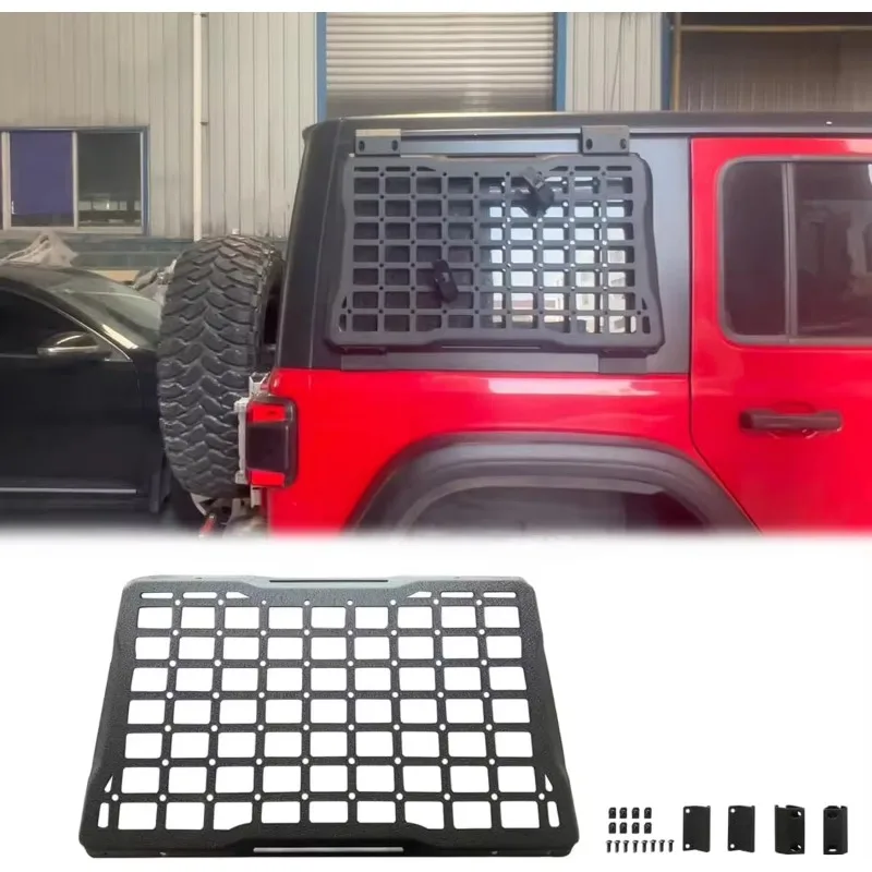 

Steel Rear Window Storage Panel Protective Covers 1 Pair for Jeep Wrangler JL