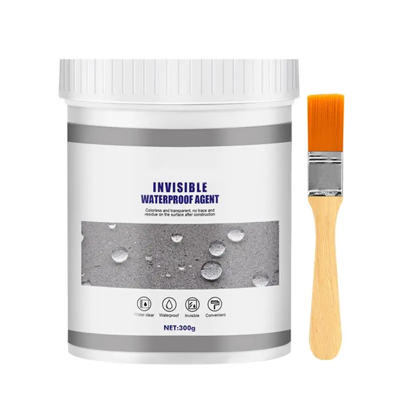 1-5Pcs 300g Waterproof Coating Sealant Agent Transparent Invisible Paste Glue With Brush Adhesive Repair Home Roof Bathroom