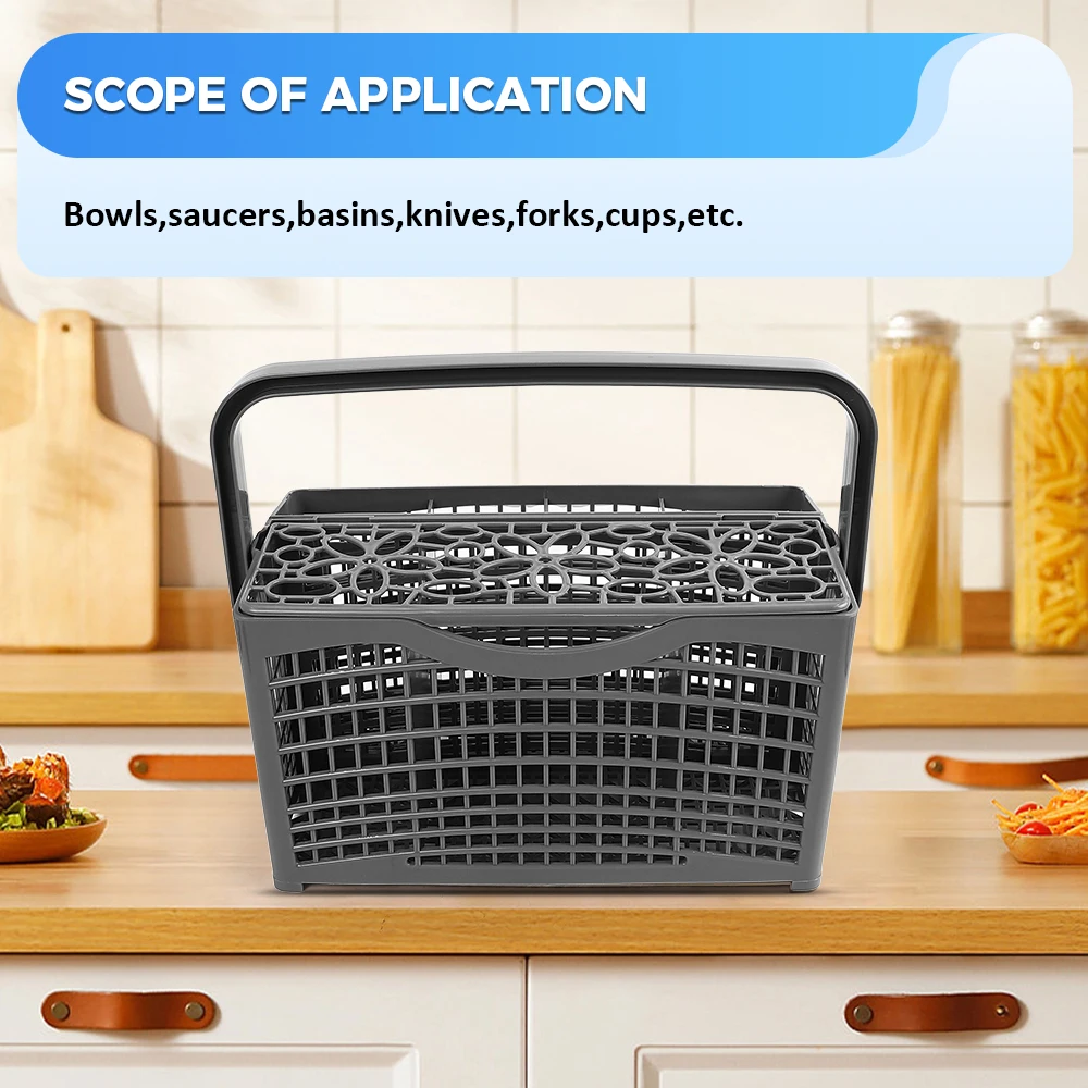 Description Picture 3 of itemUniversal Dishwasher Silverware Basket for Siemens/Bosch/Maytag/Kenmore/Whirlpool/LG/Samsung, GE Knives Forks Storage Rack