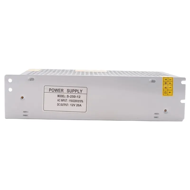 ABT-DC 12V 전원 공급 장치 변압기 스위치 AC 110V / 220V에서 DC 12V 20Amp 스위칭 어댑터 변환기 LED