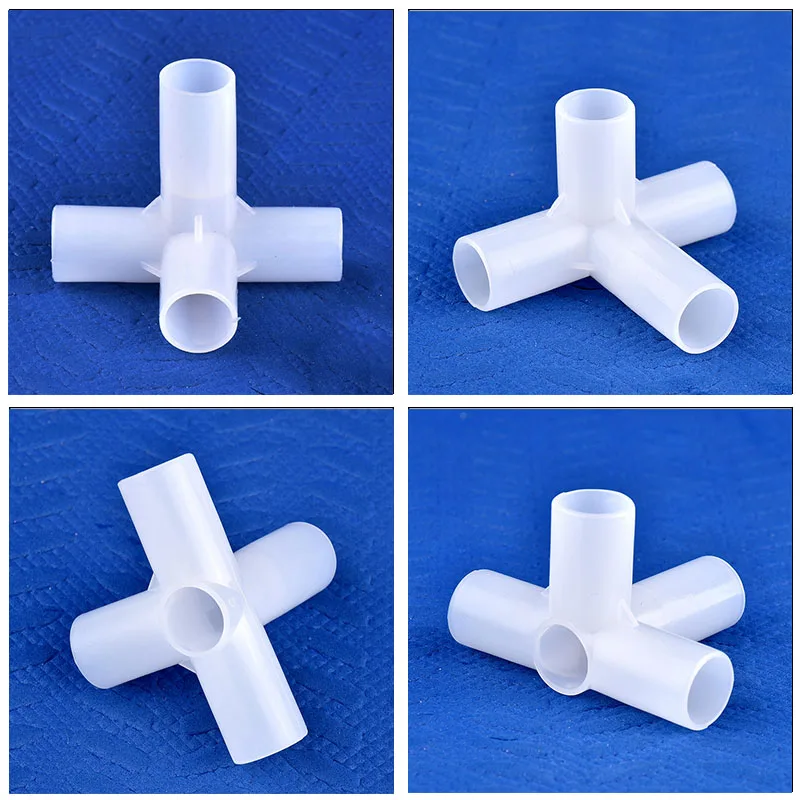 Description Picture 4 of item2-30Pcs Inner Dia 9.8mm Plant Support Connector Tee Four Way Joint Pipe Adapter Wardrobe Fittings Shelf DIY Yard & Garden Decors