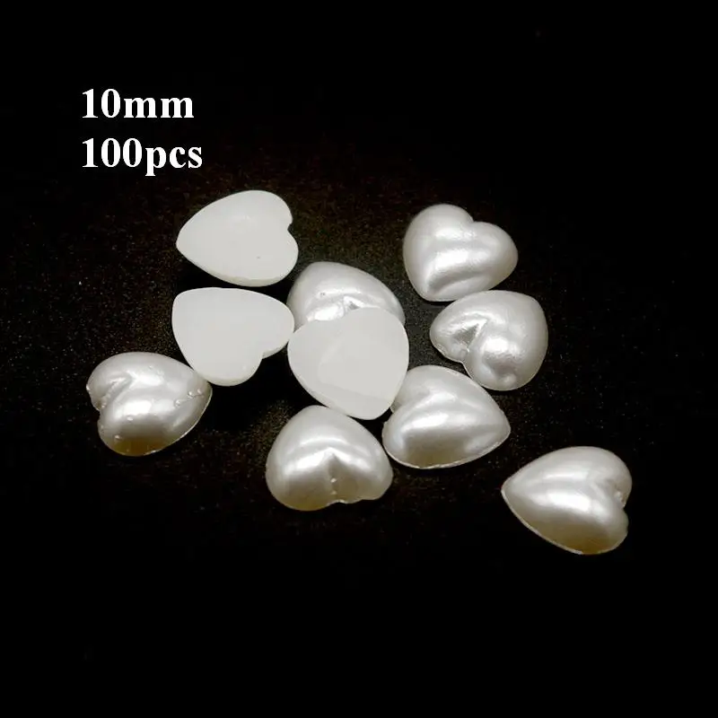 100pcs/lot White Flower Shape Scrapbook Simulated Pearl Beads Sewing Buttons DIY Material Findings BV228