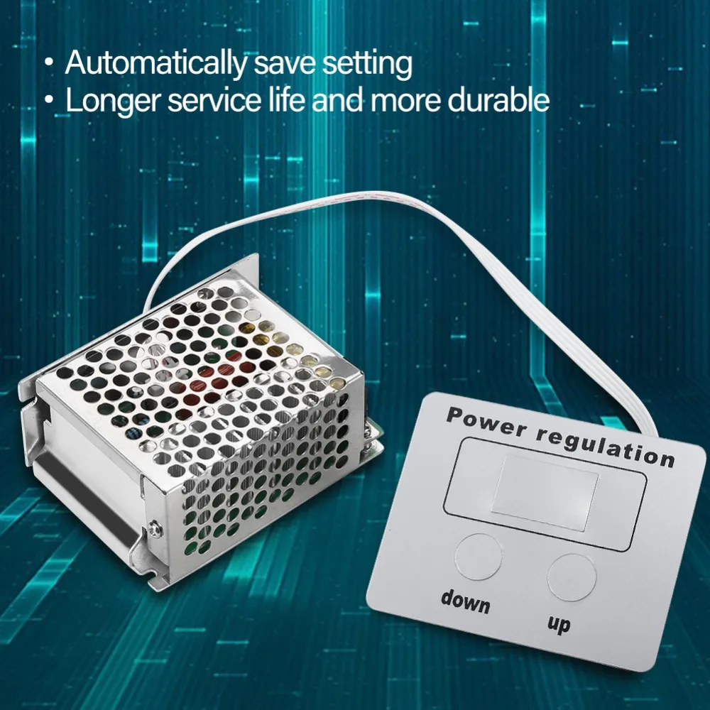 4000W SCR 전압 조절기 디지털 AC 220V 속도 제어 디머 조절 가능한 고출력 디머 온도 조절기 파워 휠 모터