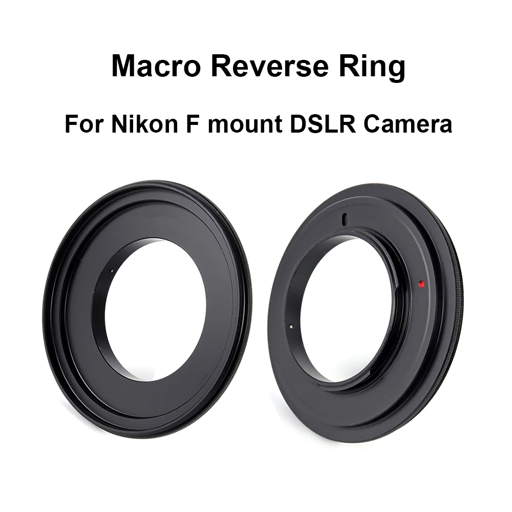 

For Nikon F-mount Macro Reverse Adapter Ring 49/ 52/ 55/ 58/ 62/ 67/ 72/ 77mm for Nikon F-mount DSLR Camera