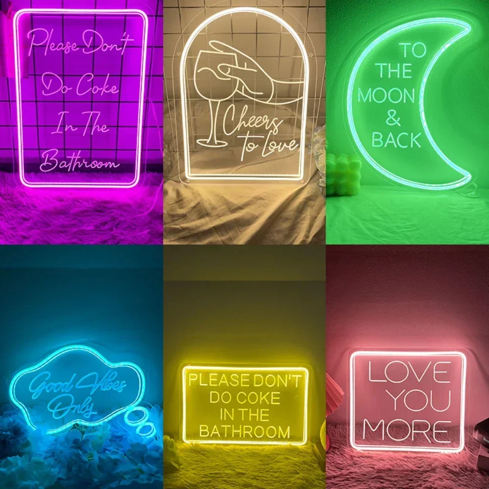 

Custom Neon Sign Carve Coffee Pizza Christmas Halloween Neon Light Wedding Party Game Room Decoration Birthday Gifts Decor