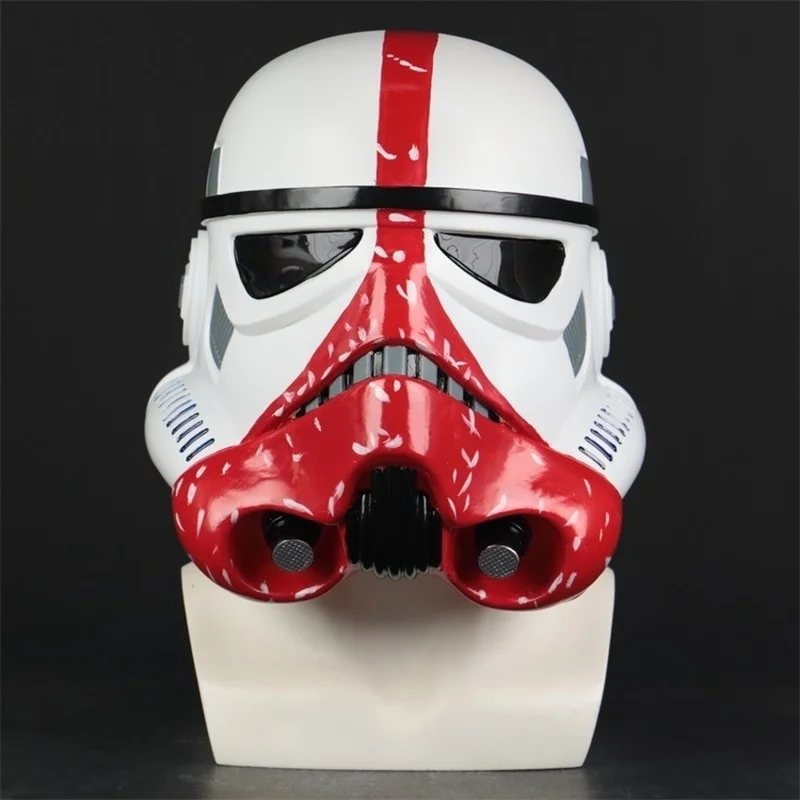 

Star Wars Halloween Live Role Play Props White Soldier Helmet Mask The Force Awakens Stormtrooper Battle Helmet Ornament