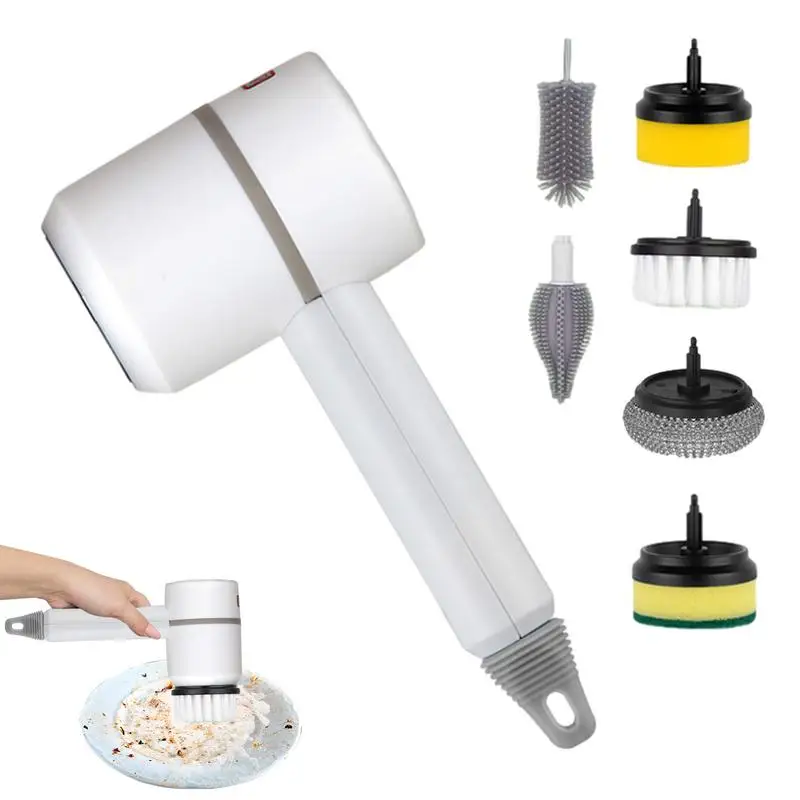 

Электрическая чистящая щетка, Беспроводная электрическая Чистящая Щетка с вращением, ручная Моторизованная щетка для дома