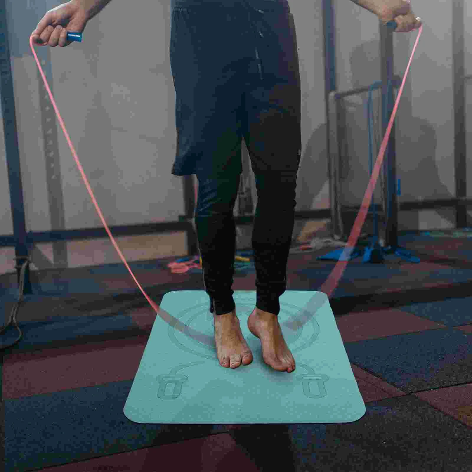 Anti-slip Skipping Rope Mat Non Exercise for Workout Carpet Shock-absorbing Tpe Gym