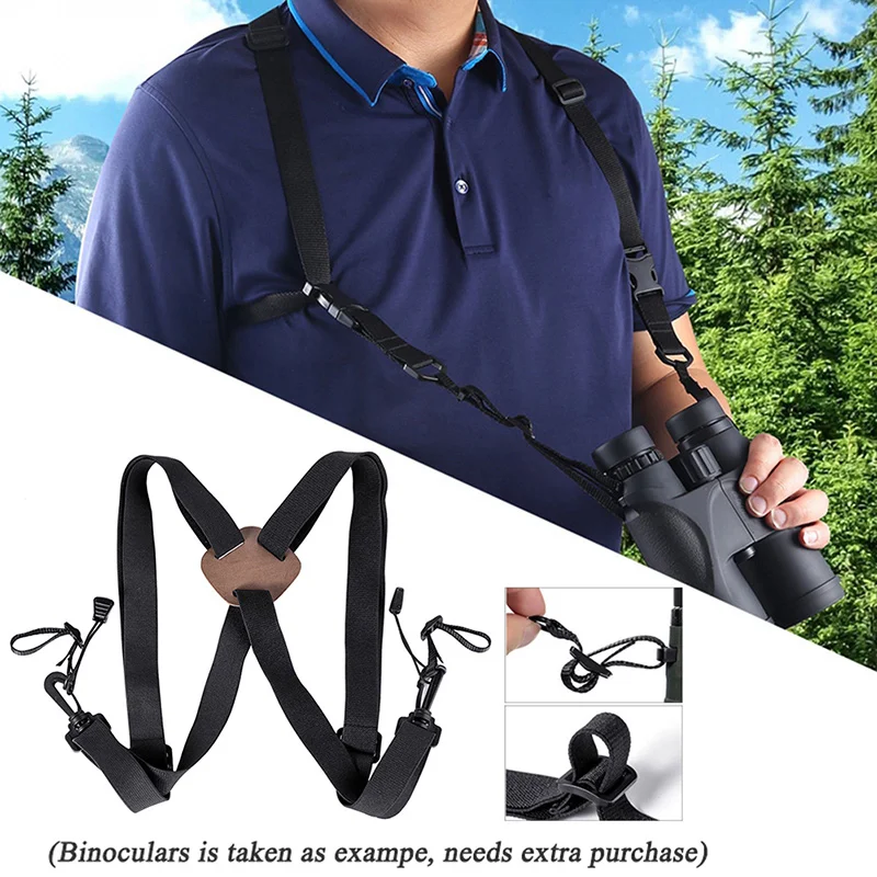X-Shaped Harness Strap Adjustable Binocular Carrier Elastic Durable Shoulder Straps Optics Accessories for Binoculars and Camera 5