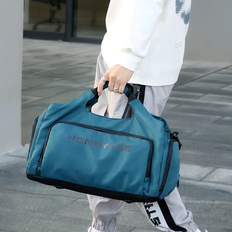 Gym Sports Bag for Men Travel Fitness Duffle Shoe Pocket Luggage Duffel Waterproof Tote Handbags Weekend Shoulder Outdoors Bag 2