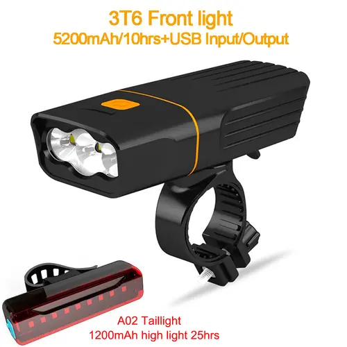 18650 Rechargeable Bicycle Light USB Outdoor MTB Bike Front Lamp 3T6 Led Cycling Handlebar Headlight For Safely Night Riding - Image 9
