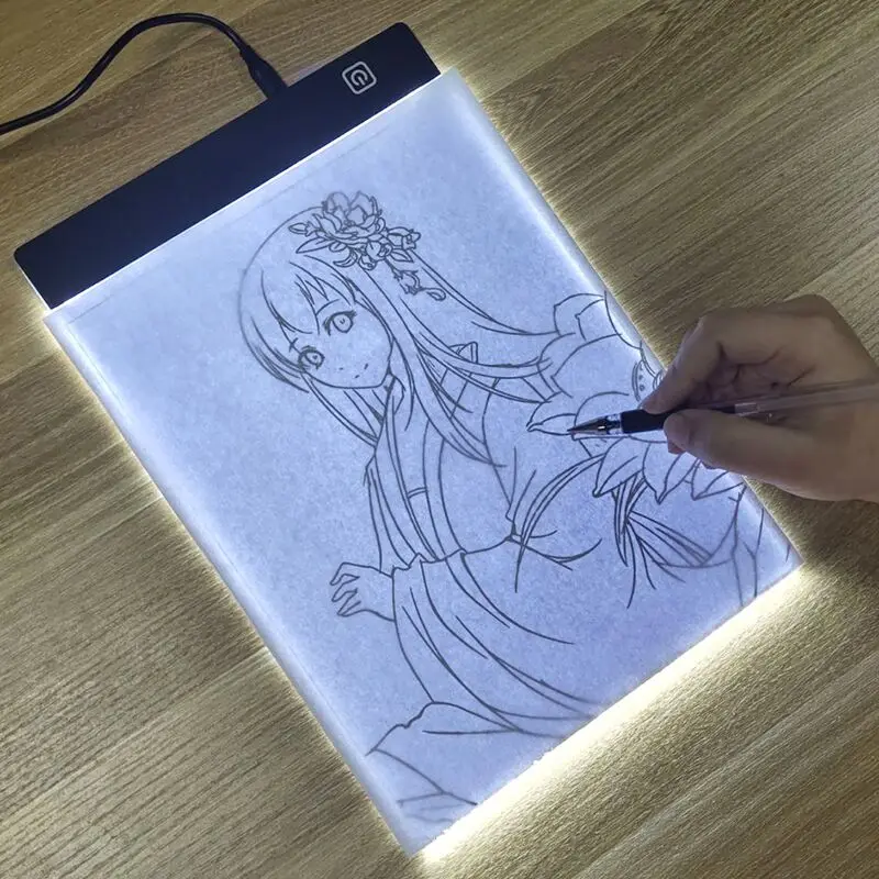 LED Photocopying Table Drawing Board Children Light-transmitting Brightness Adjustable Painting Toys