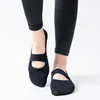 4 Pairs Women's Yoga Socks Non-Slip Backless Ballet Dance Floor Bandage Pilates Gym Workout Slipper Socks for Sport 5