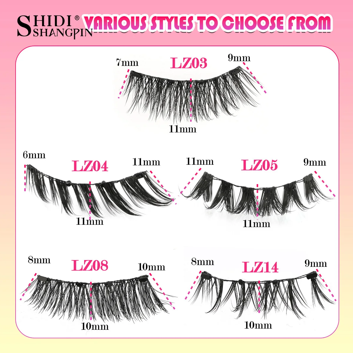 Description Picture 4 of itemSHIDISHANGPIN No Glue Magnetic Eyelashes Sensitive Eye Friendly Lashes Natural Curler Eyelash with Tweezers Kit Reusable Makeup