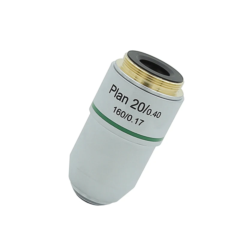 Biological Microscope Plan Objective Lens 4X 10X 20X 40X 60X 100X RMS Thread 160/0.17 3