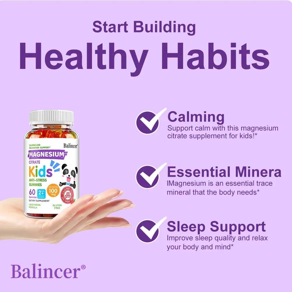 Magnesium Citrate Gummies - Promote Muscle Growth, Healthy Sleep, Support Heart, Bone, Muscle and Nervous System Health 9 Sc02eaef2f10e4ae2b75be9b6fc2f47bdZ